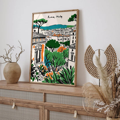 Rome Italy Colorful Poster