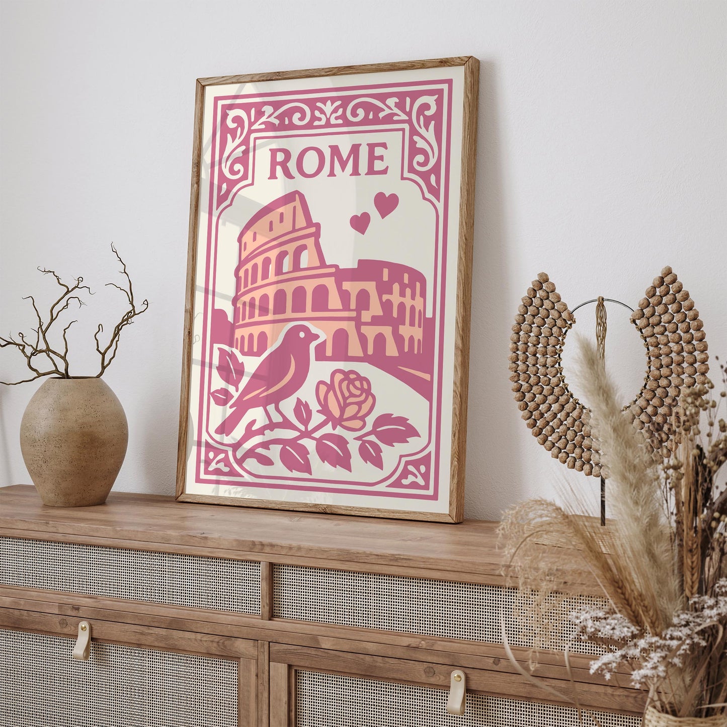 Rome Italy Poster - Valentines Day Wall Art Print