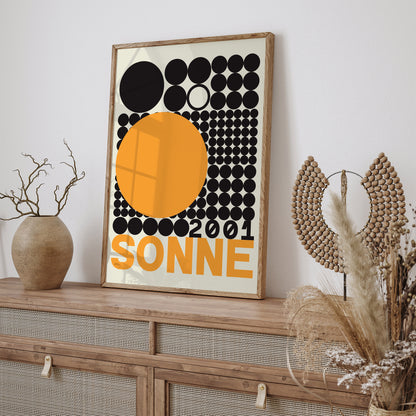 Sonne 2001 Minimal Geometric Poster