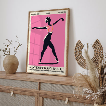 Chicago Contemporary Ballet Pink Art Print