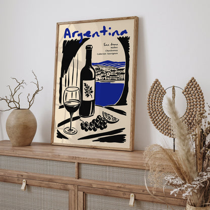 Argentina San Juan Wine Poster