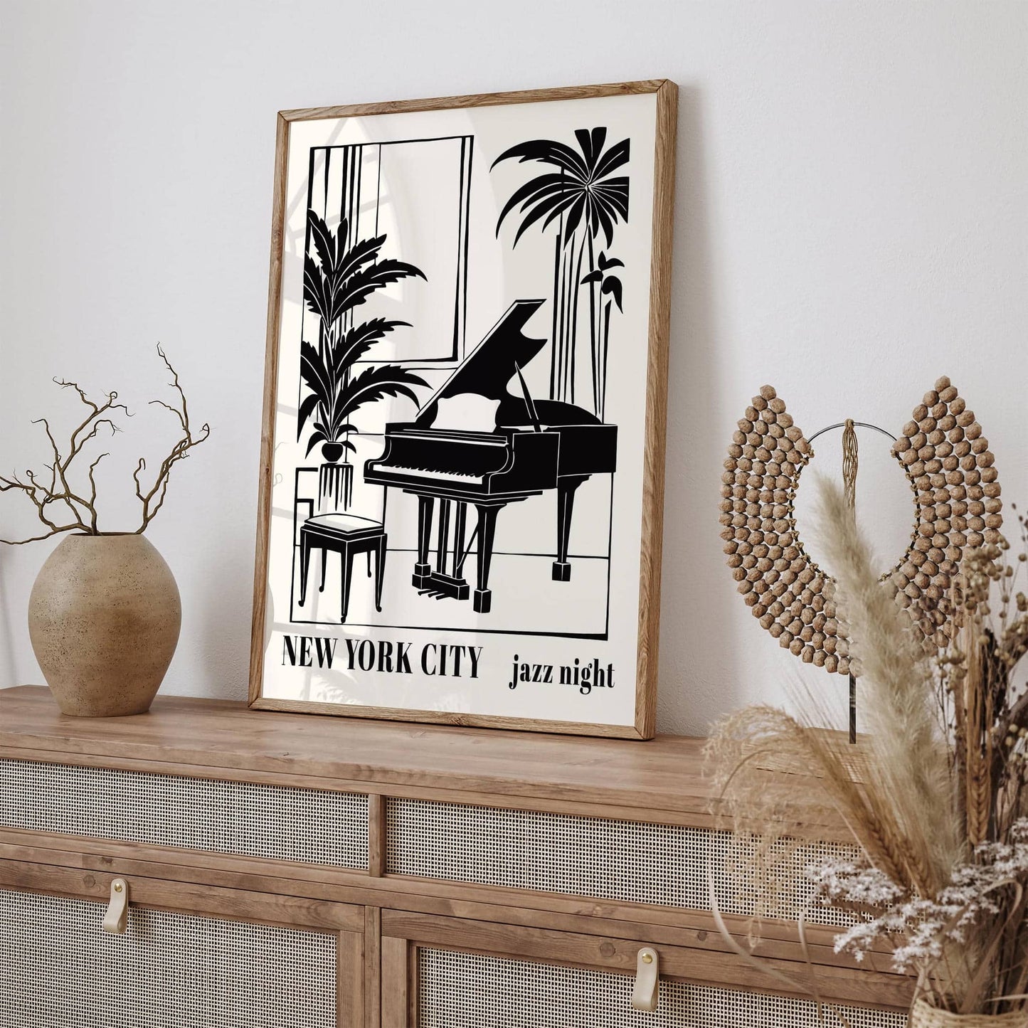 New York City Jazz Night Music Poster