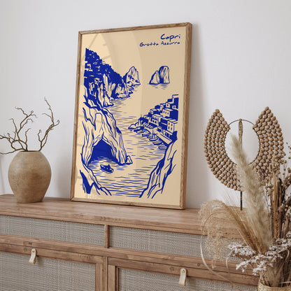 Capri Blue Grotto Travel Poster