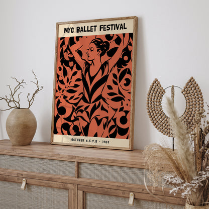 1962 NYC Ballet Festival Vintage Poster