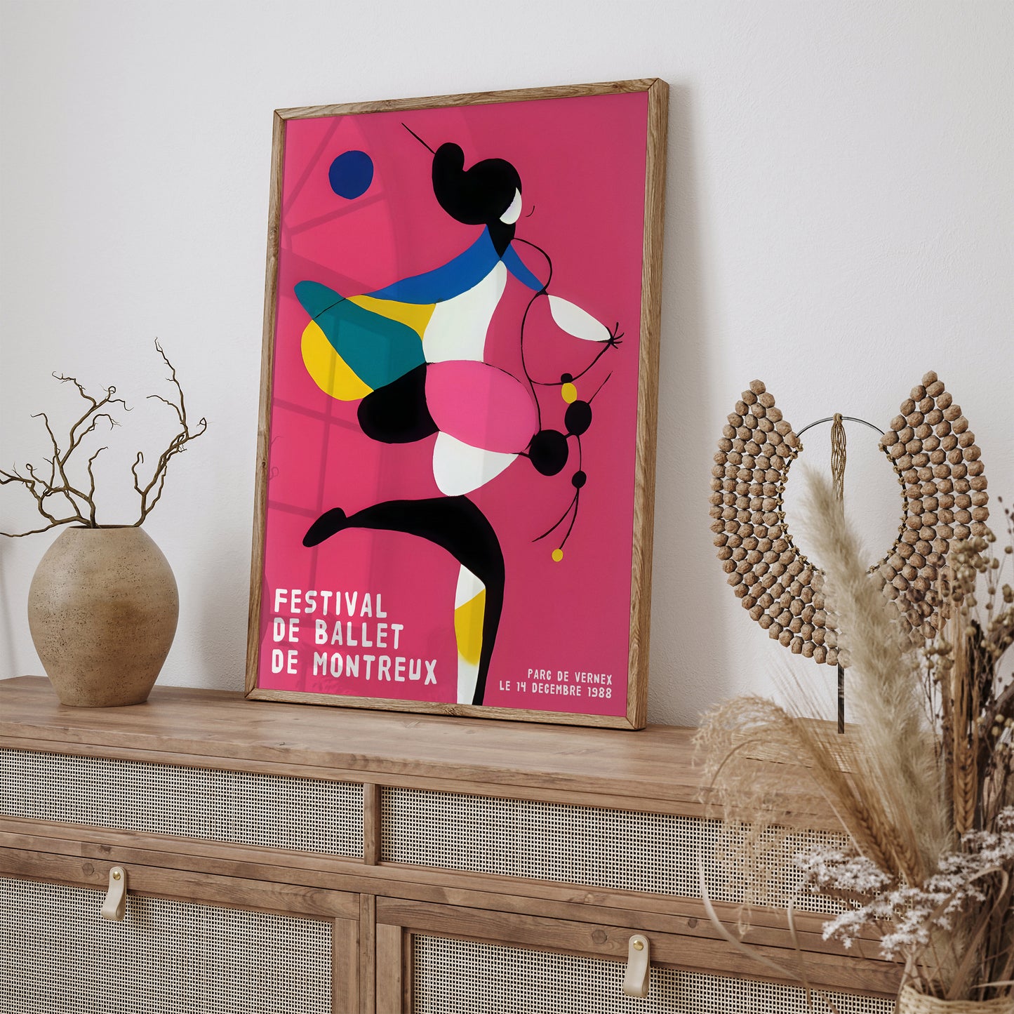 Montreux Ballet Festival - Retro Ballerina Wall Art