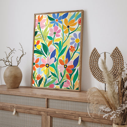 Colorful Floral Painting Art Print 2024