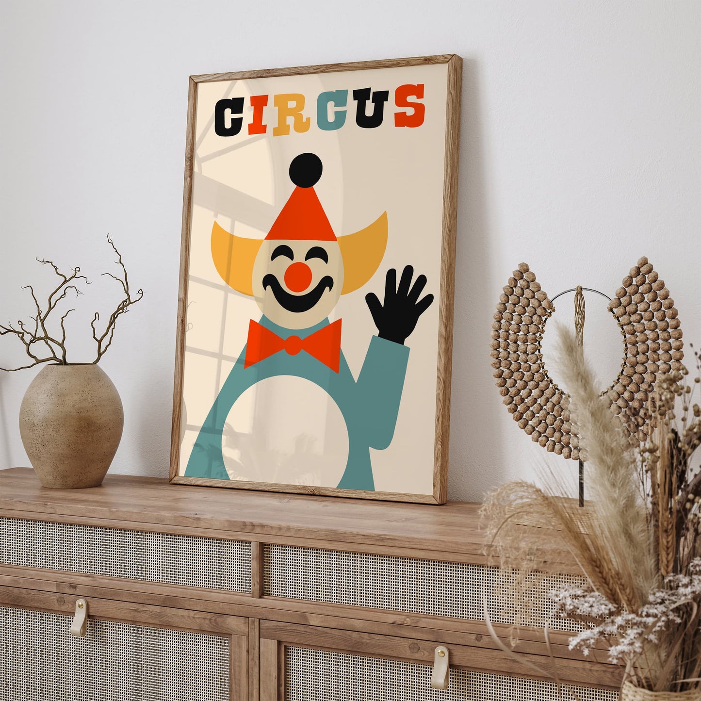 Retro Clown Circus Poster - Festival Wall Decor