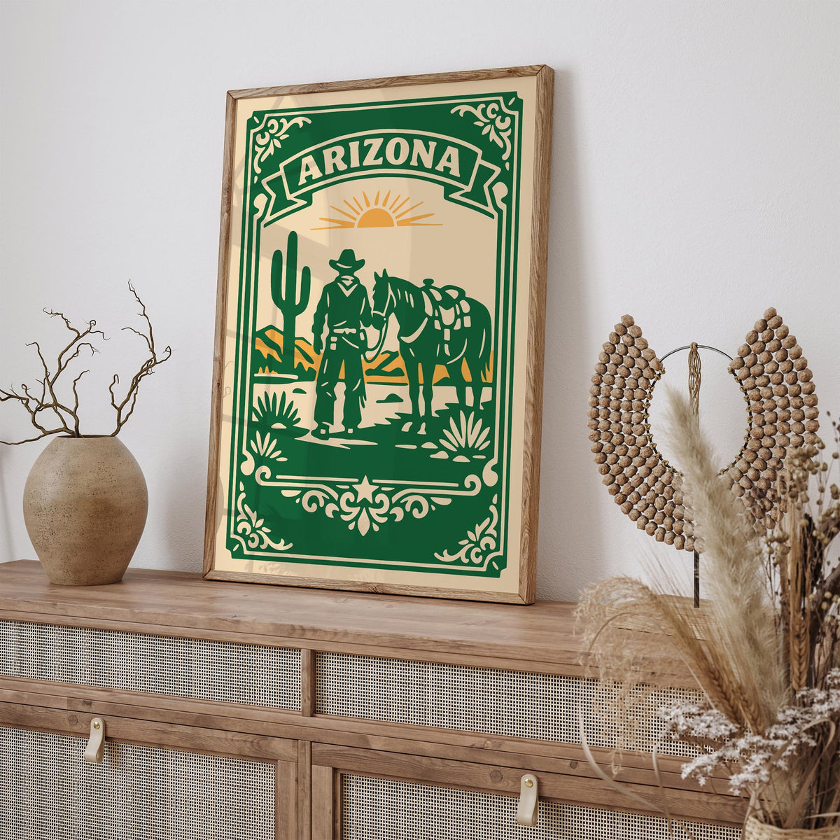 Arizona Cowboy Horse Travel Poster
