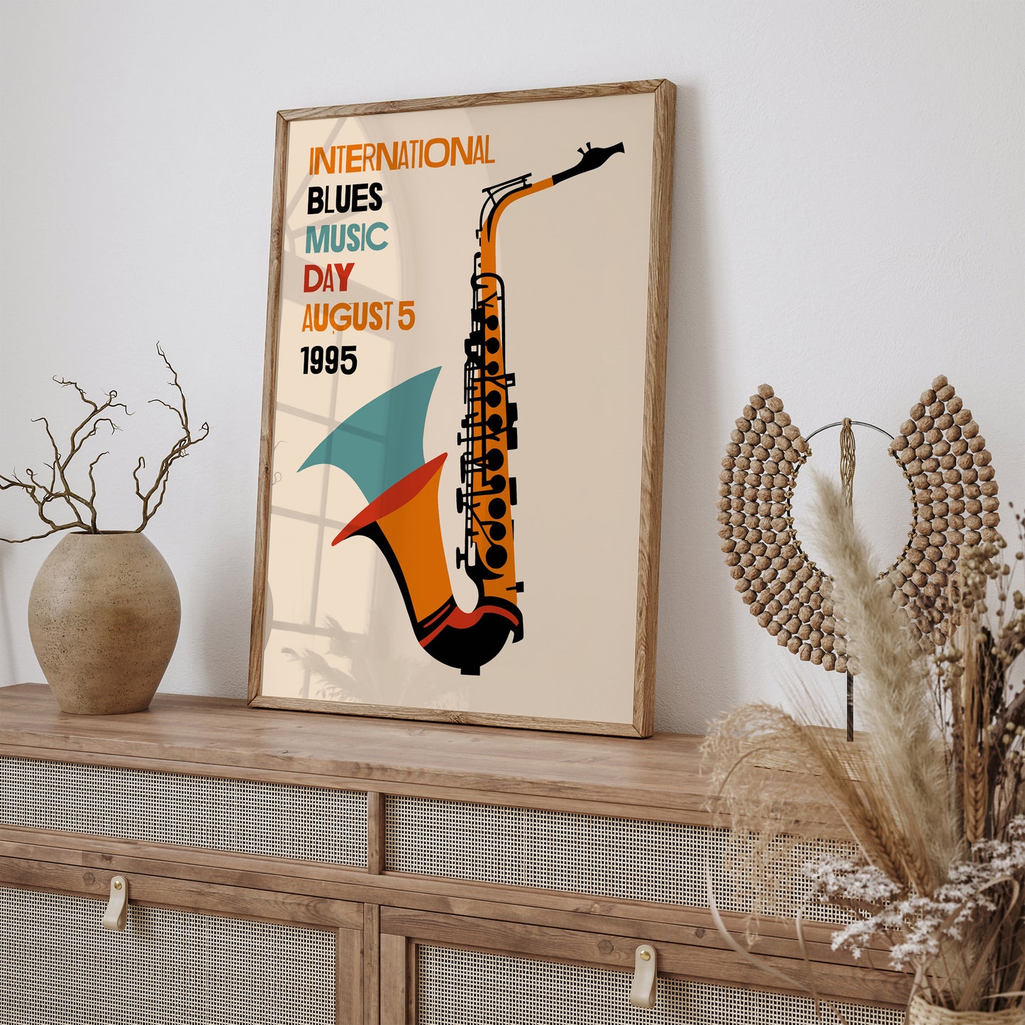 Blues Music Day - Saxophone Poster