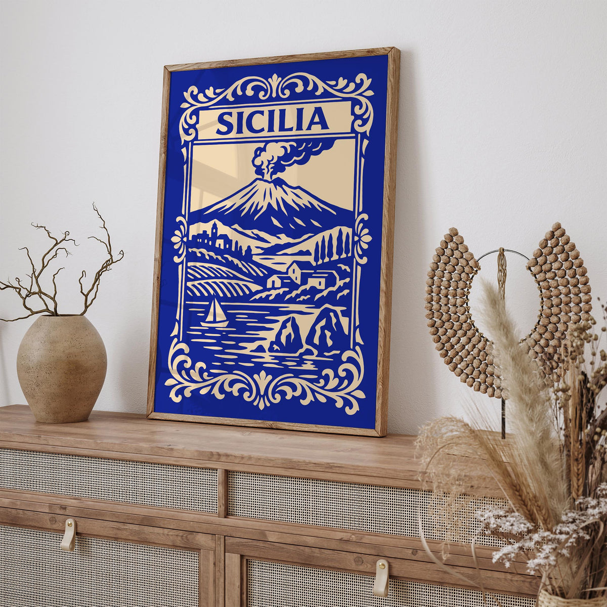 Mount Etna Sicily Landscape Poster