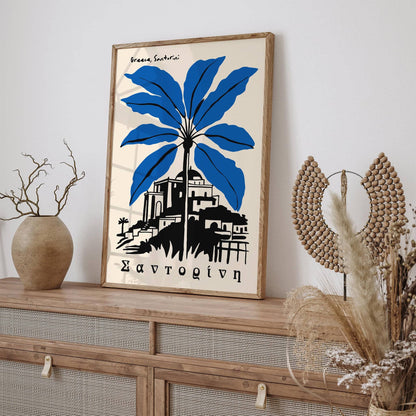 Greece Santorini Travel Poster