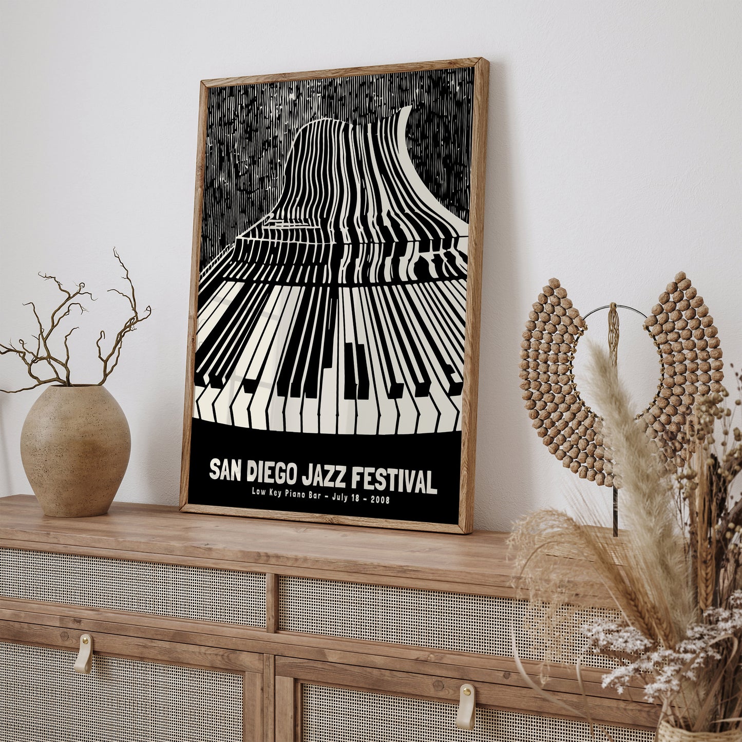 San Diego 2008 Jazz Festival Piano Poster