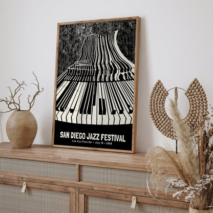 San Diego 2008 Jazz Festival Piano Poster