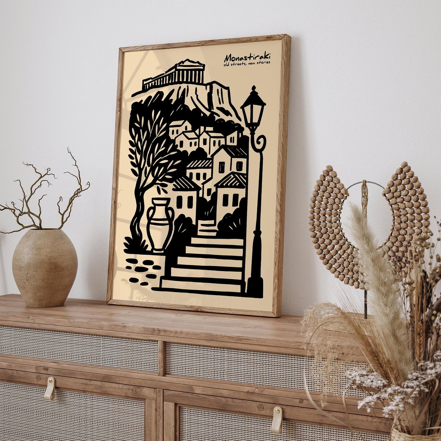 Monastiraki Athens Poster - Greece Travel Cityscape Wall Art