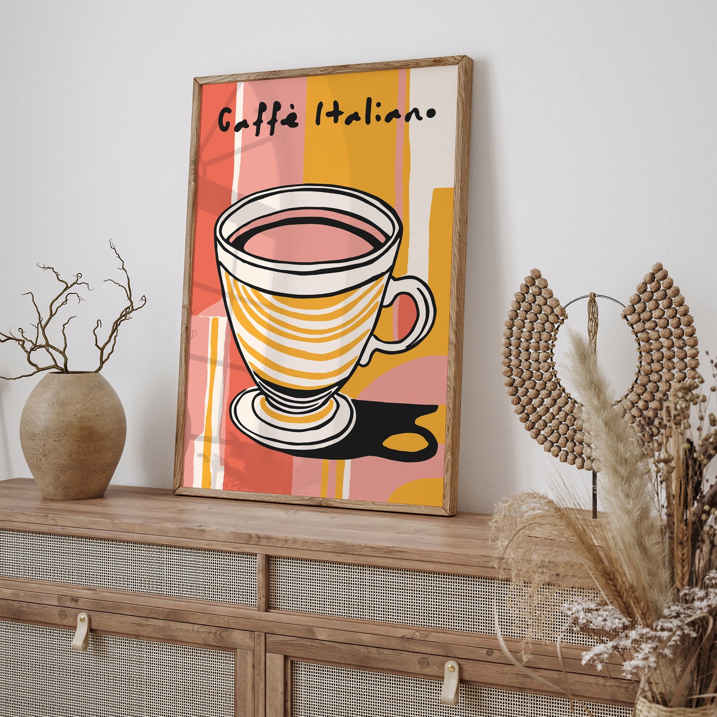 Italian Cafe, Coffee Lovers Gift Idea Art Print