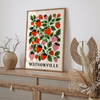 Watsonville Strawberry Art Print