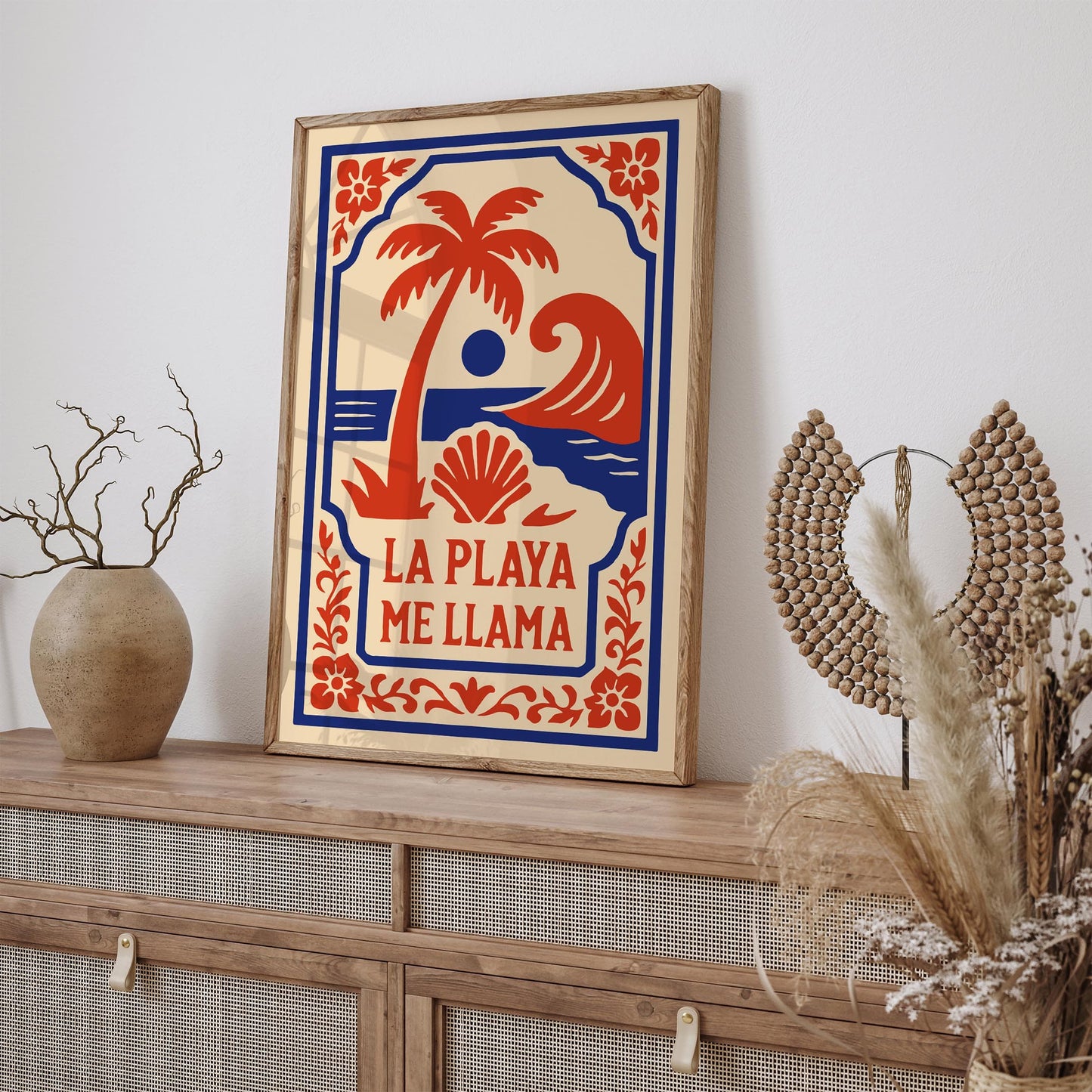 Mexican Beach Print - La Playa Me Llama Art