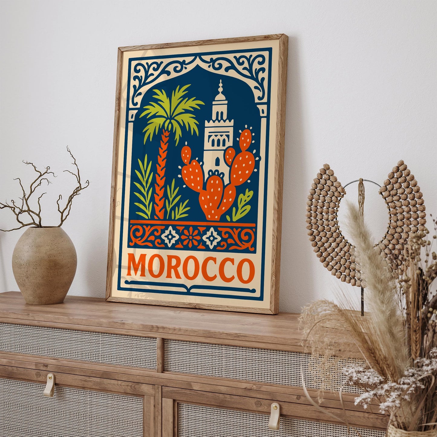 Morocco Cityscape Travel Poster