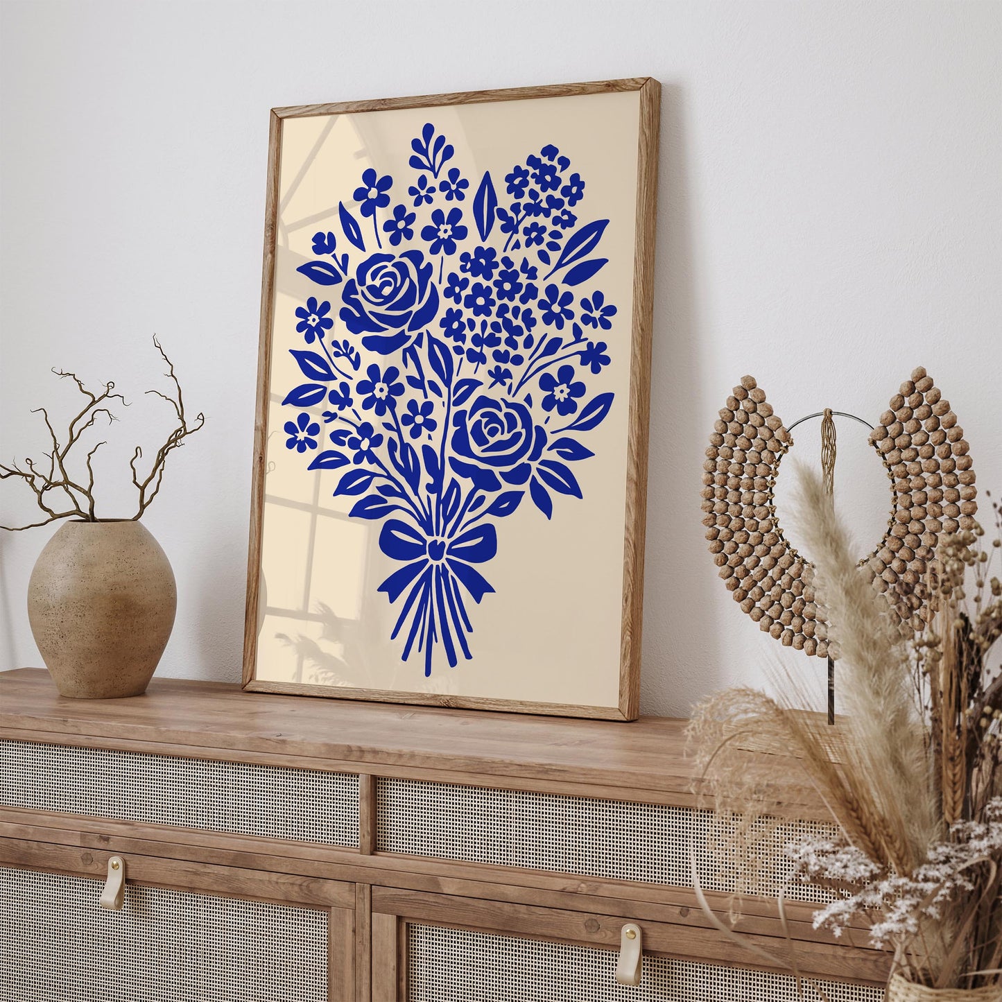 Blue Bouquet of Flowers Poster
