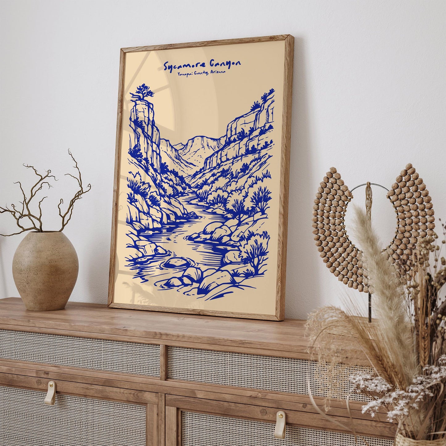 Sycamore Canyon Arizona Poster – Blue Travel Wall Art