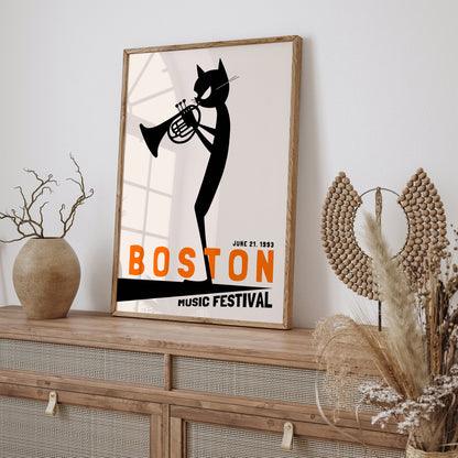 Boston Music Festival 1993 Retro Poster