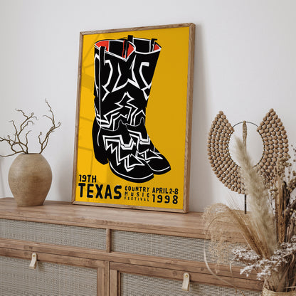 Yellow Texas Country Music Fest Art Print