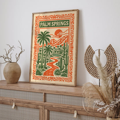 Retro Palm Springs Travel Poster