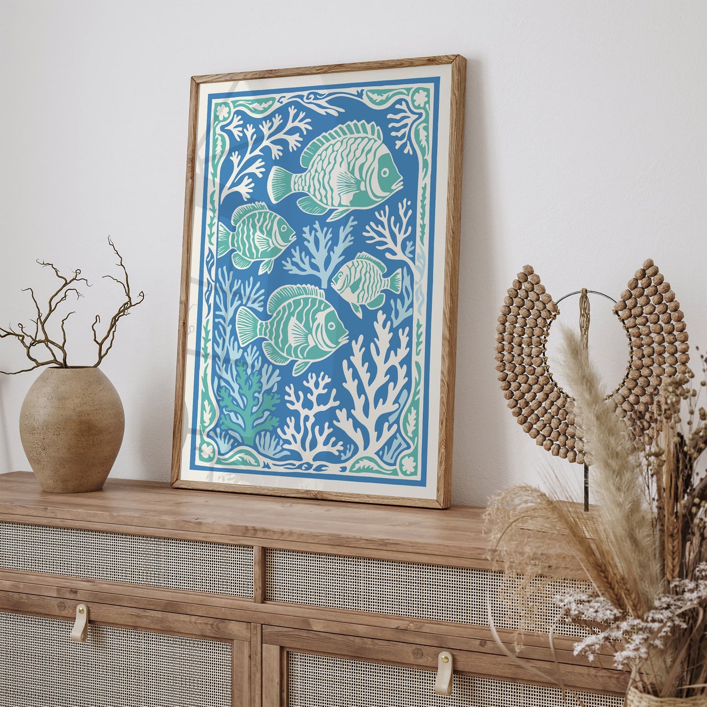 Nautical Fish Rococo Style Print