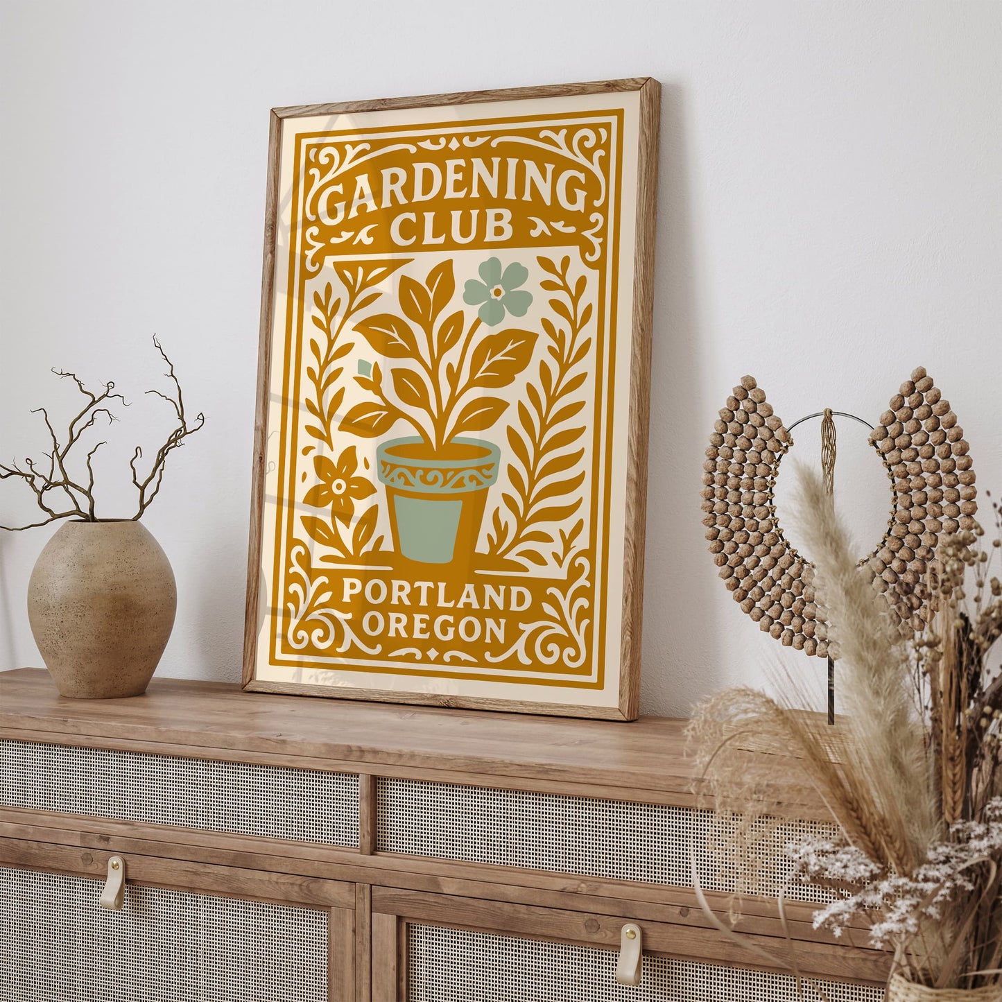 Gardening Club Print - Yellow Floral Wall Art