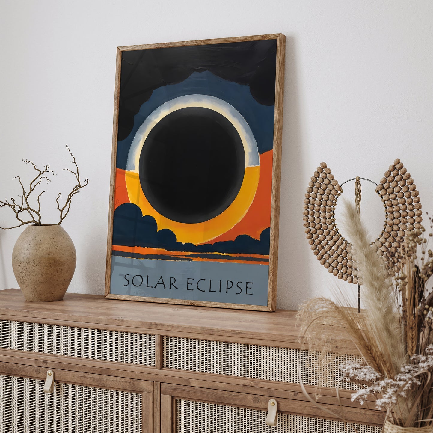 2024 Total Solar Eclipse Wall Art - Man Cave Wall Decor