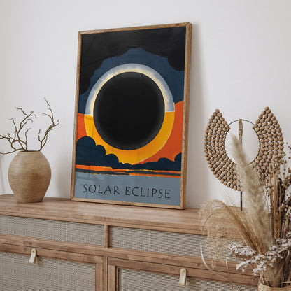 2024 Total Solar Eclipse Wall Art - Man Cave Wall Decor