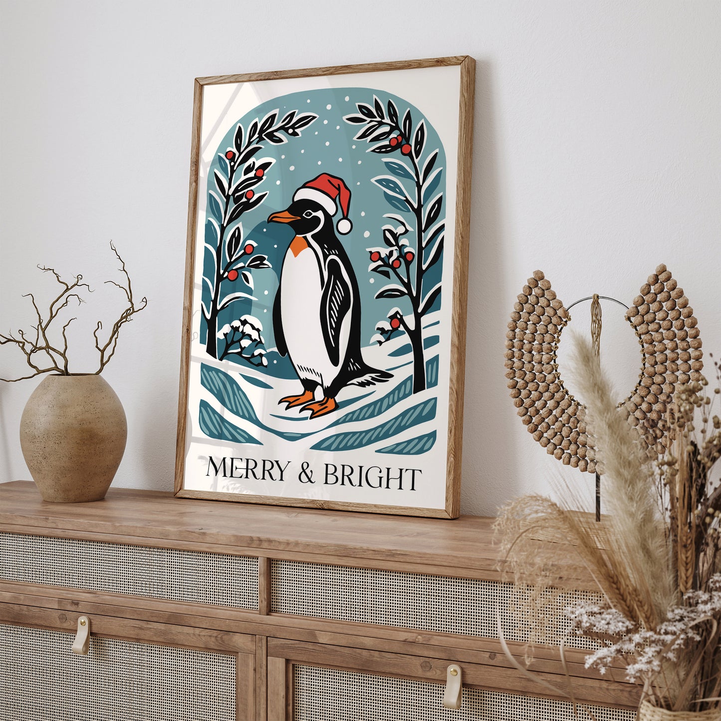 Cute Christmas Penguin Poster