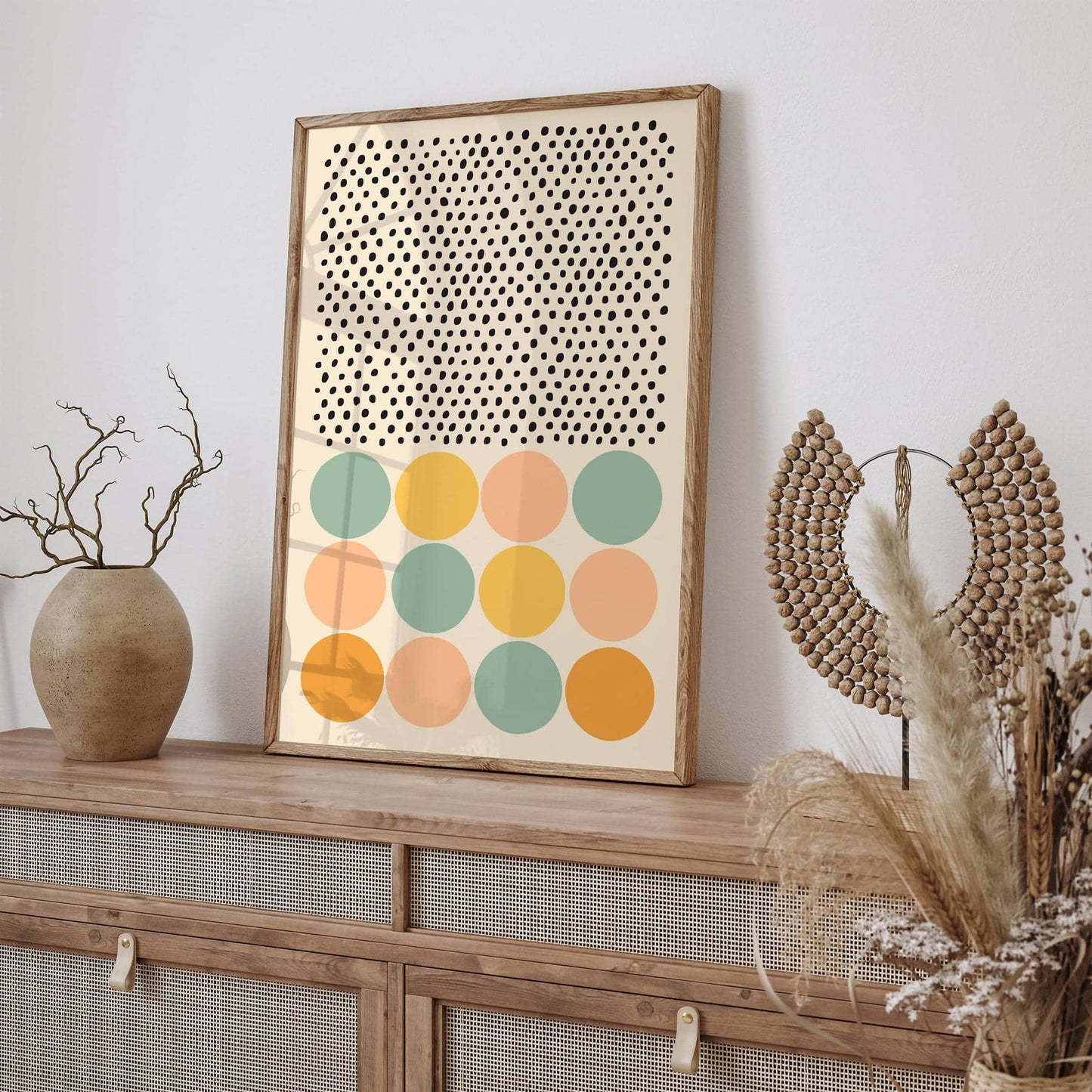 Abstract Dots & Spots Wall Art - Retro Vibe Home Decor