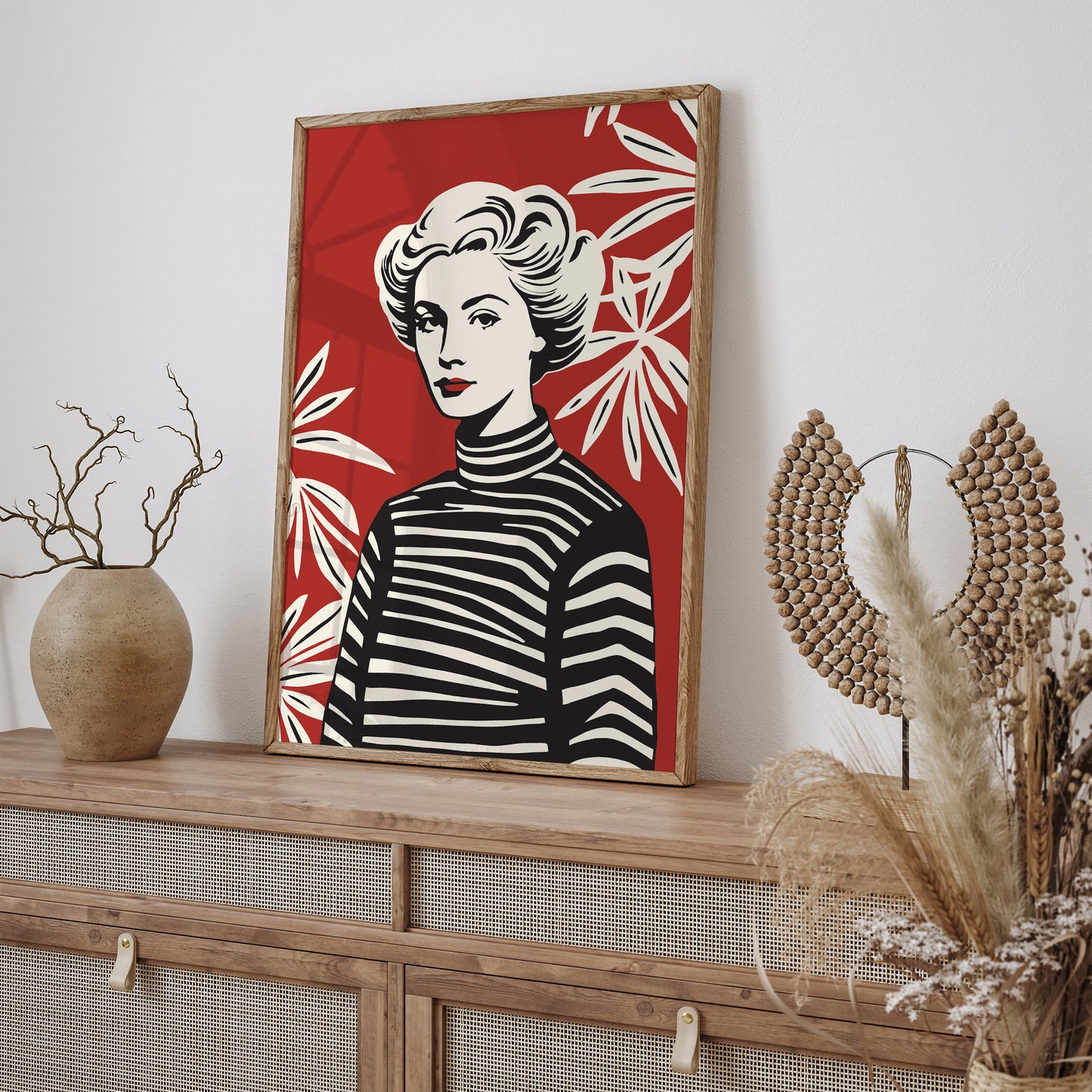 Woman in Red Fashion Art Print