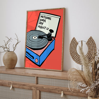 National Vinyl Day Retro Music Poster