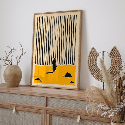 Walking Alone Modern Poster