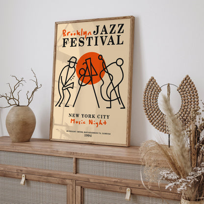 Brooklyn Jazz Festival NYC Art Poster