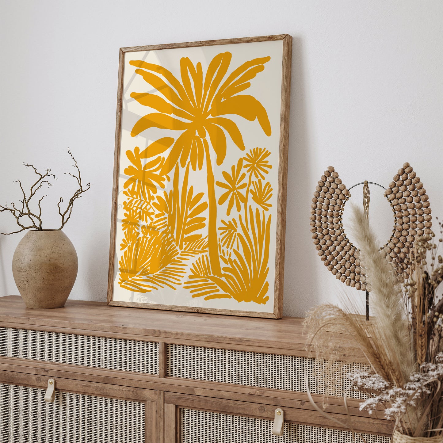 Yellow Palms Tropical Hawaii Poster