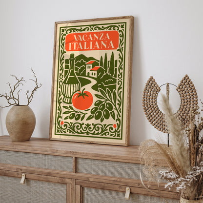 Italian Travel Poster – Vintage Rococo Wall Art