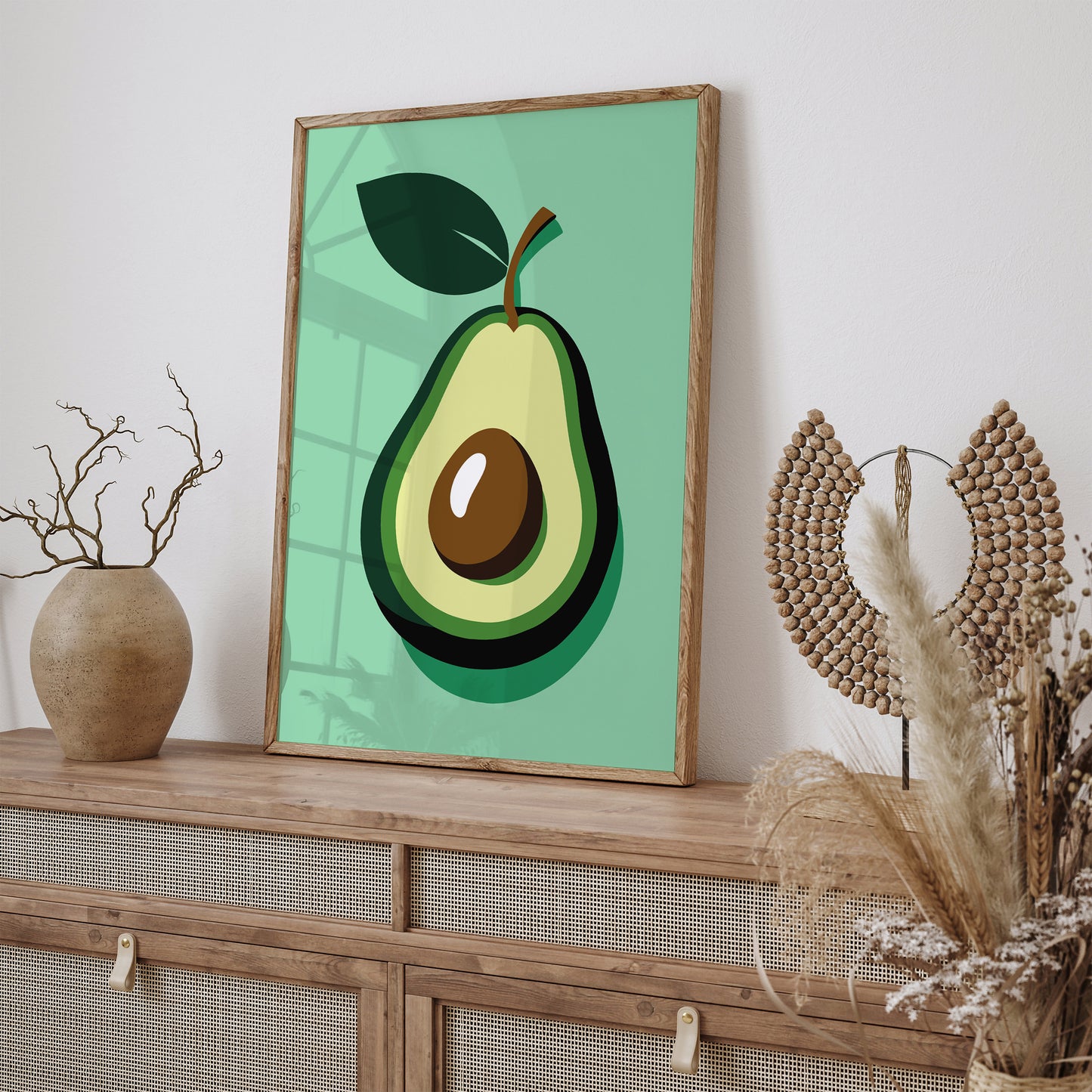 Avocado Minimalist Kitchen Wall Art