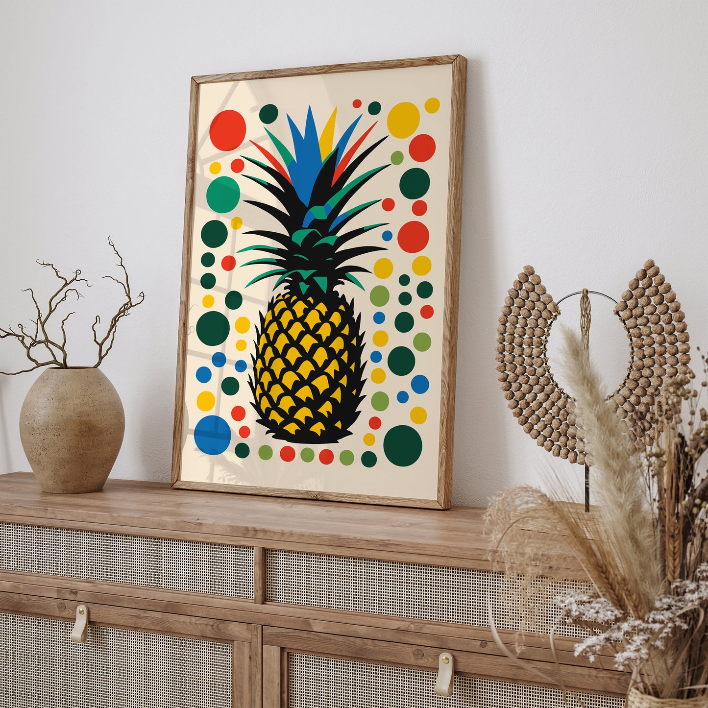 Colorful Pineapple Cozy Kitchen Wall Art