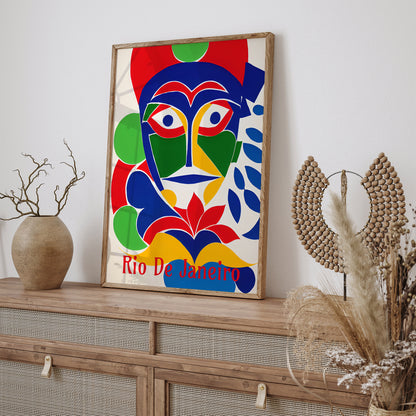 Rio De Janeiro Colorful Mask Wall Art