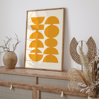 Yellow Mid Century Modern Print