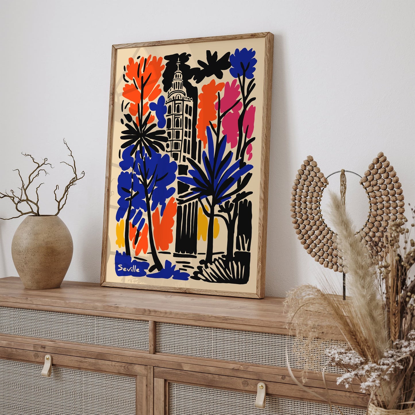 Seville Spain Colorful Vibrant Travel Poster