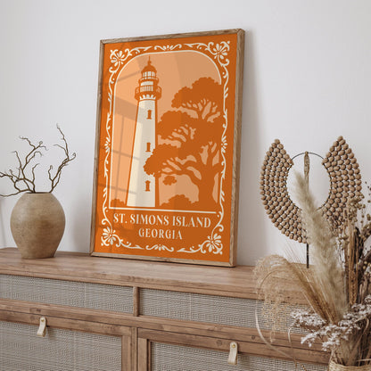 St. Simons Island Georgia Travel Poster