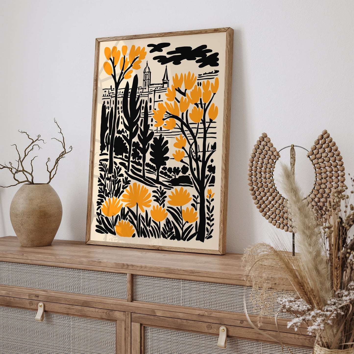 France Cityscape Yellow Poster