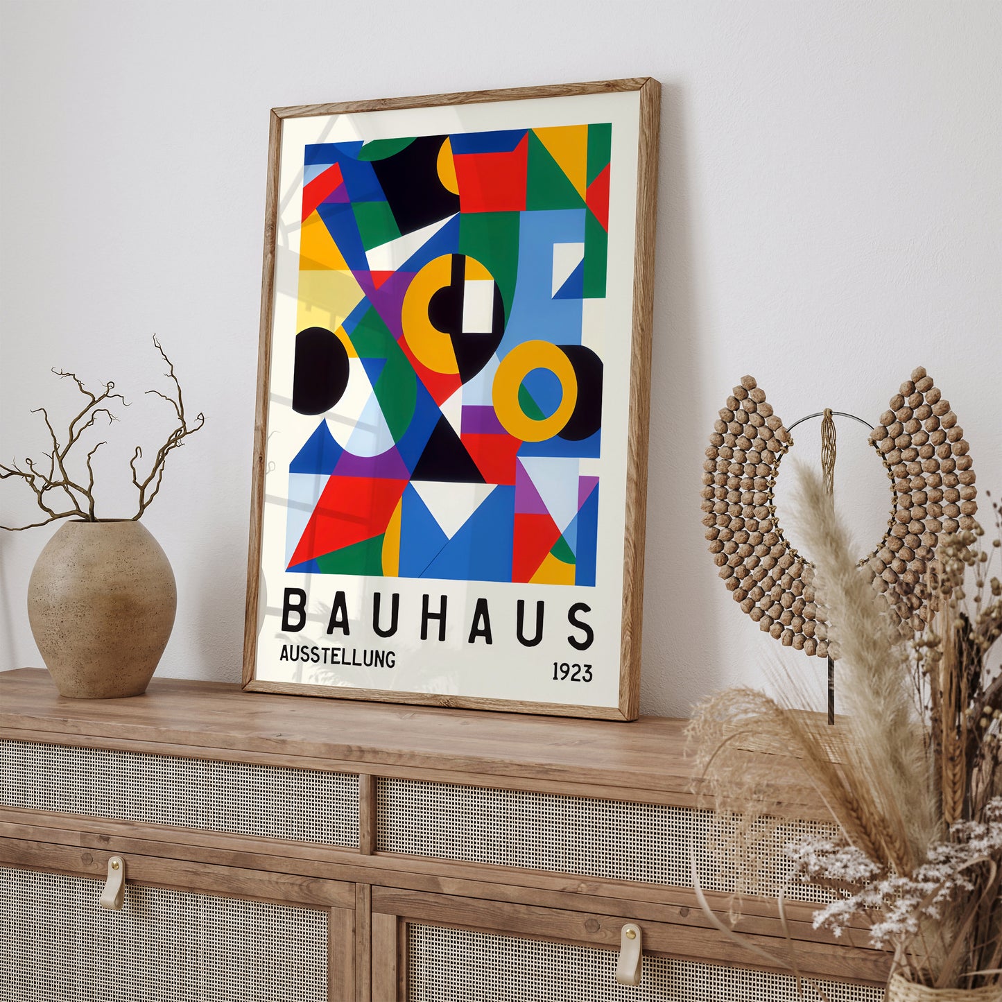 Retro Bauhaus Abstract Shapes Poster