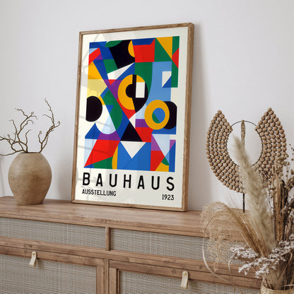 Retro Bauhaus Abstract Shapes Poster