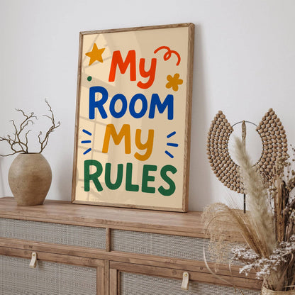 My Room My Rules Quote Poster