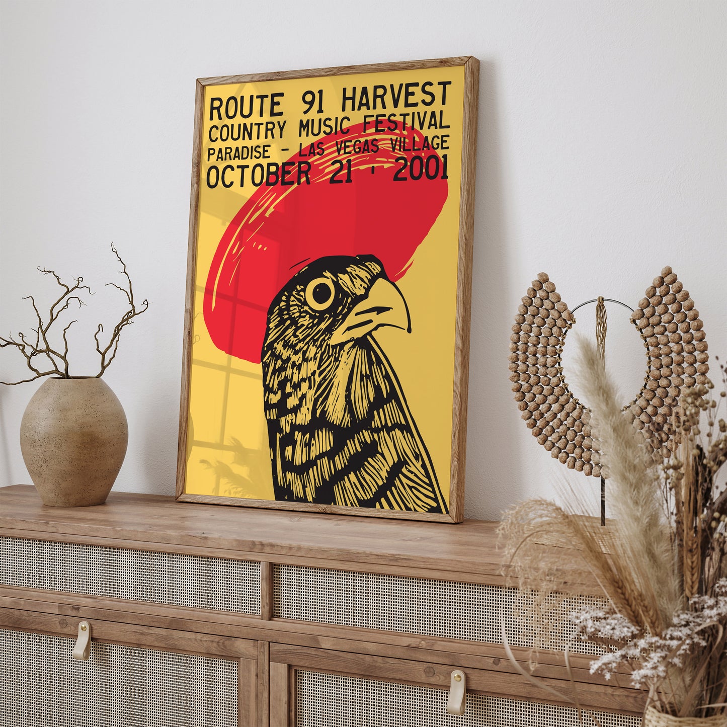 Country Music Festival Rooster Art Print